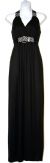 Main image of Broad Strapped  Halter Top Evening Dress